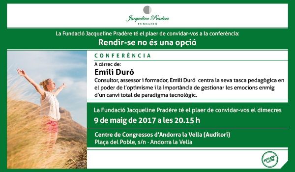 Conferència a càrrec del Sr. Emili DURÓ, celebrada el passat 9/05/2018